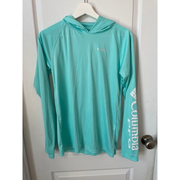 Columbia PFG Tidal Tee Hoodie Dolphin / White Logo Omni-Wick Size XL - Picture 5 of 8